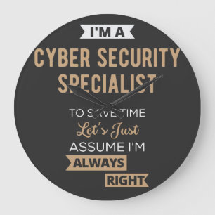 Reloj Redondo Grande Cyber Security Specialist