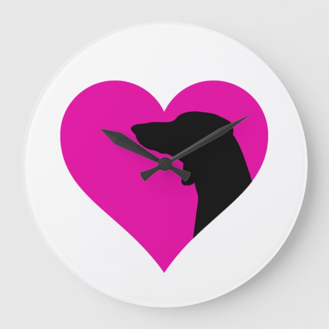 Reloj Redondo Grande Dachshund (Anverso)