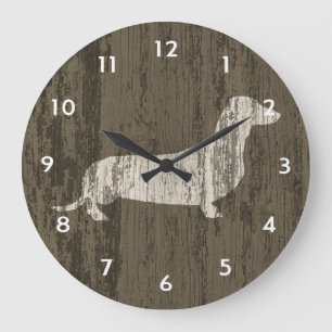 Reloj Redondo Grande Dachshund resistido