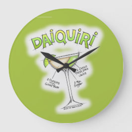 RELOJ REDONDO GRANDE DAIQUIRI RECETA COCTEL ARTE