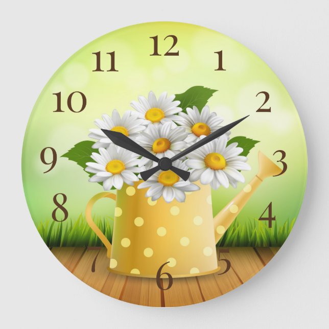 Reloj Redondo Grande Daisies  (Anverso)