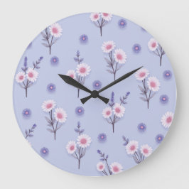 Reloj Redondo Grande Daisies de Polvo de Hadas