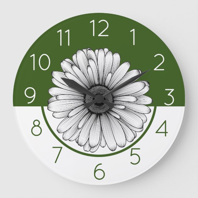 Reloj Redondo Grande Daisy  (Anverso)