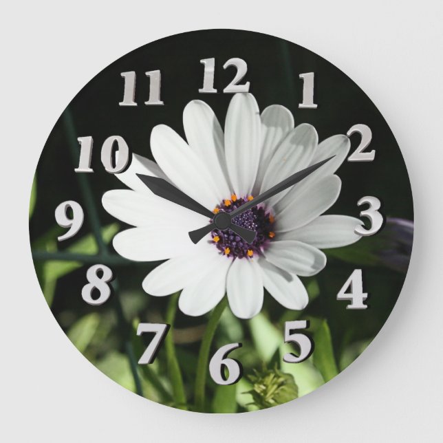 Reloj Redondo Grande Daisy africano (Anverso)