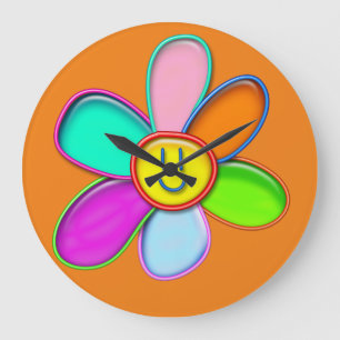 Reloj Redondo Grande DAISY - Colorful Magic Daisy for Kids -