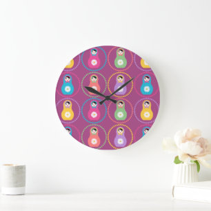 Reloj Redondo Grande Daisyflower Matryoshka