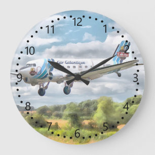 Reloj Redondo Grande Dakota "despejó para aterrizar" número/el dial