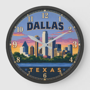 Reloj Redondo Grande Dallas Texas