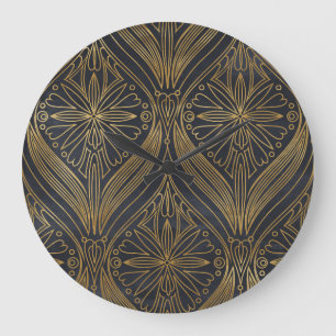 Reloj Redondo Grande Damasco de filigrí dorado