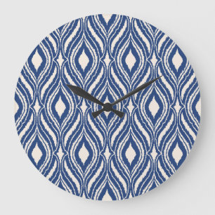 Reloj Redondo Grande Damasco marroquí, patrón abstracto sin costuras.