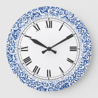 Reloj Redondo Grande Damasco subió Tudor azul y blanco