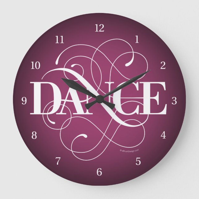 Reloj Redondo Grande Dance Flourish (Anverso)