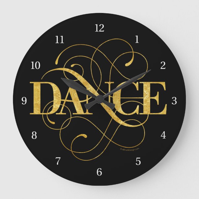 Reloj Redondo Grande Dance Flourish (Anverso)