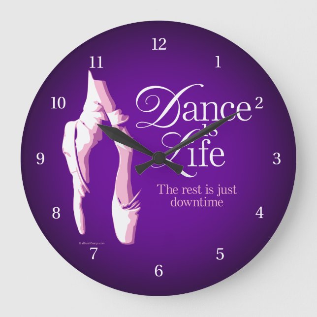 Reloj Redondo Grande Dance Is Life (Anverso)