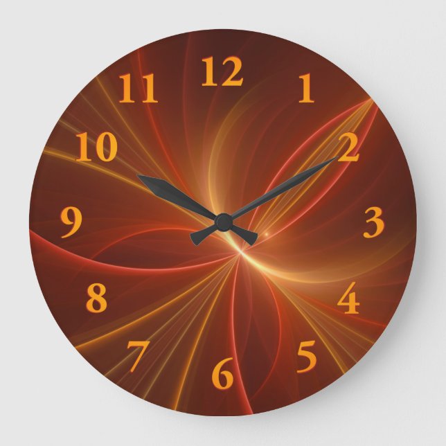 Reloj Redondo Grande Dancing With The Light Modern Abstract Fractal Art (Anverso)