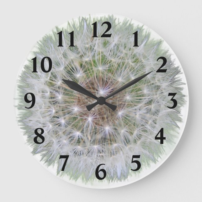 Reloj Redondo Grande Dandelion Seed Head (Anverso)