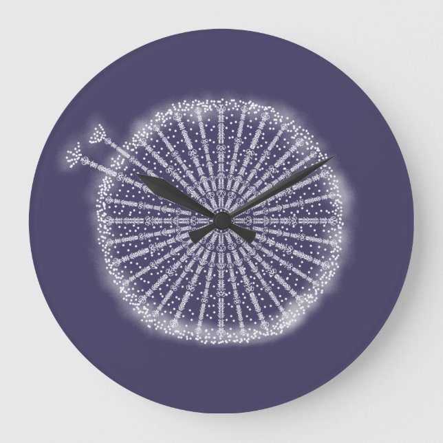 Reloj Redondo Grande Dandelion Wishes (Anverso)