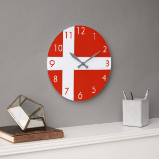 Reloj Redondo Grande Dannebrog; La bandera oficial de Dinamarca