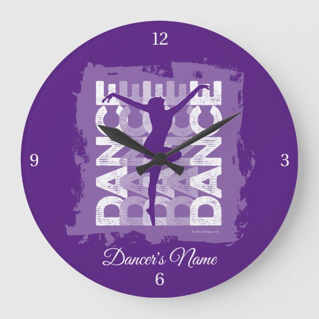 Reloj Redondo Grande Danse et Lettres (Dance) Large Clock (Anverso)