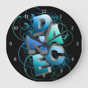 Reloj Redondo Grande danza 3D (primavera)