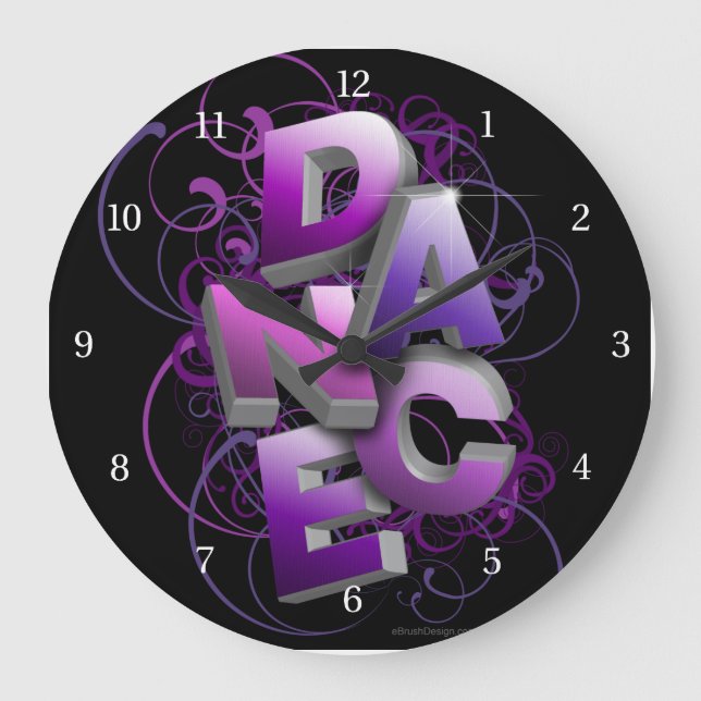 Reloj Redondo Grande danza 3D (verano) (Anverso)