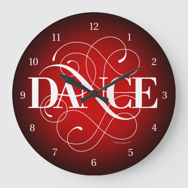 Reloj Redondo Grande Danza Florece Reloj Grande (Anverso)