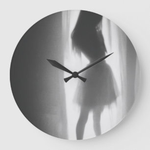 Reloj Redondo Grande Danzas de sombras junto a la ventana