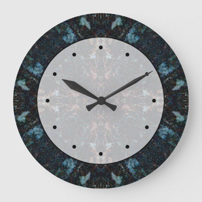 Reloj Redondo Grande Dark Abstract Design with Some Soft Edges. (Anverso)
