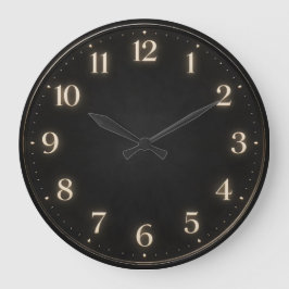 Reloj Redondo Grande Dark Charcoal Minimalist Soft Numeral
