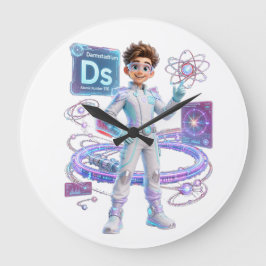 Reloj Redondo Grande Darmstadtium (Ds) – Número Atómico 110 | ATOMIVRA