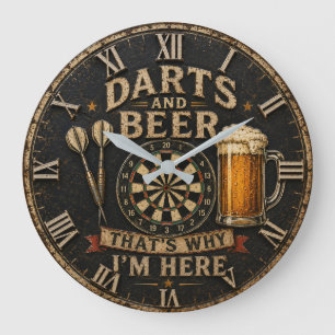 Reloj Redondo Grande Darts and Beer