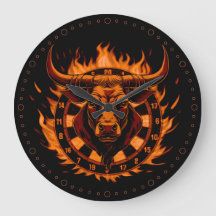 Dartscheibe Feuer Stier Bulle Spezialdesign