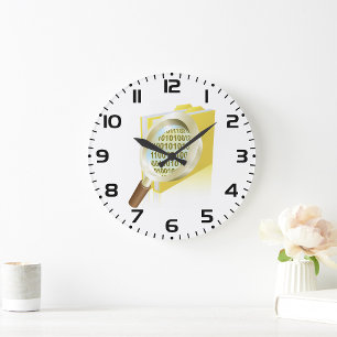 Reloj Redondo Grande Datos binarios