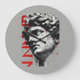 Reloj Redondo Grande David Bust con estilo callejero moderno y aristas