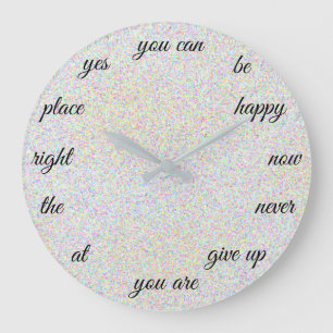 Reloj Redondo Grande De motivación creativo de las palabras positivas