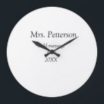 Reloj Redondo Grande De vuelta a la apreciación de los profesores escol<br><div class="desc">Diseño</div>