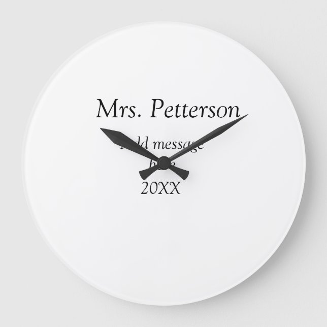 Reloj Redondo Grande De vuelta a la apreciación de los profesores escol (Anverso)