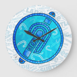Reloj Redondo Grande Deaf Symbol English