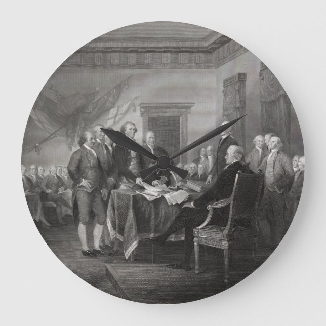 Reloj Redondo Grande Declaración de Independencia (Anverso)