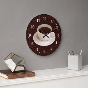 Reloj Redondo Grande decoración de café bonito
