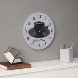 Reloj Redondo Grande decoración de café lindo