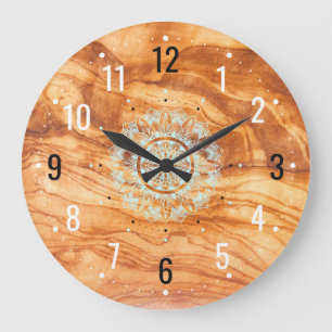 Reloj Redondo Grande Decoración de hogar en madera antigua - Sala de es