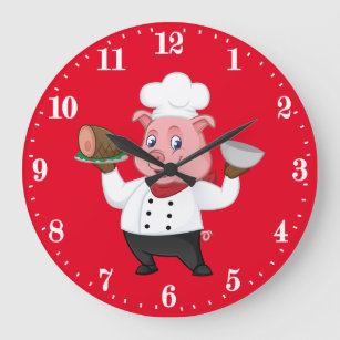 Reloj Pared Cocina Cuadrado Blanco 25 Cm Kook Time
