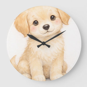 Reloj Redondo Grande Decoración de pared para guardería de cachorros de
