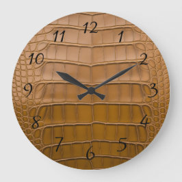 Reloj Redondo Grande Decoración del hogar del patrón de ligador de Tan