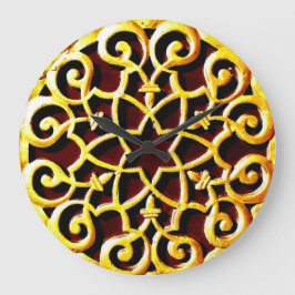 Reloj Redondo Grande Decoración dorada