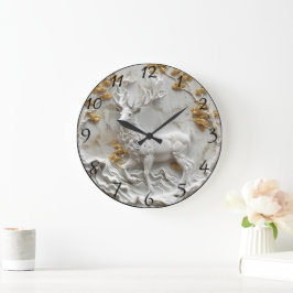 Reloj Redondo Grande Decoración festiva de Navidades renos