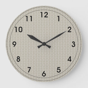 Reloj Redondo Grande Decoración gris y beige de Greige -