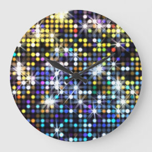 Reloj Redondo Grande Decoración luminosa: glamour abstracto