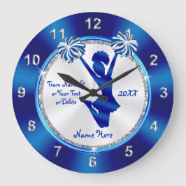 Reloj Redondo Grande Decoración mural personalizada de animador azul y